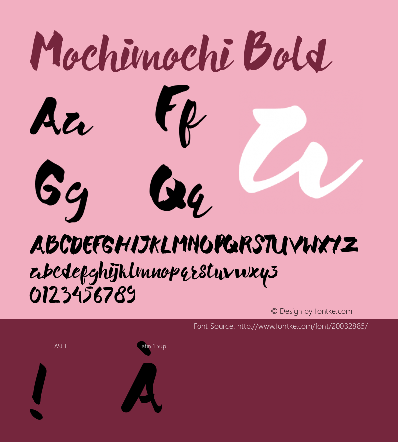 Mochimochi-Bold 1.000 Font Sample