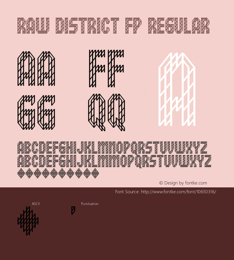 Raw District FP Regular Version 1.001 2015 Font Sample