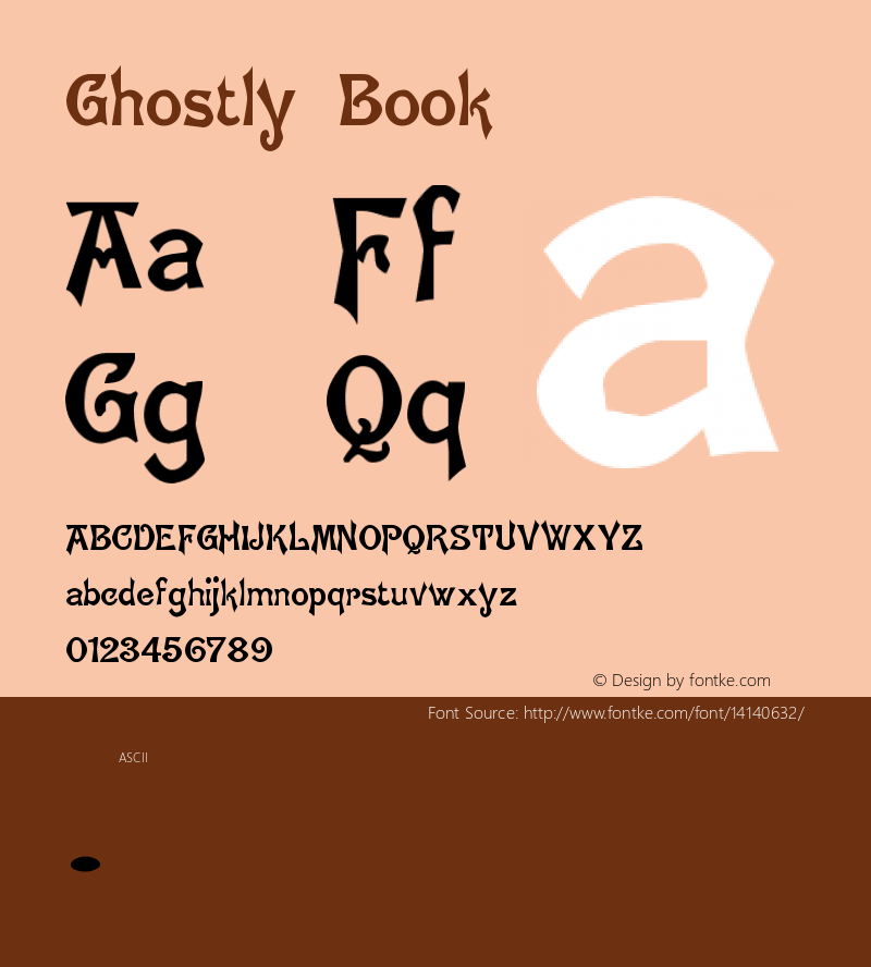 Ghostly Book Version Altsys Fontographer Font Sample