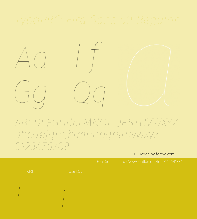 TypoPRO Fira Sans 50 Regular Version 3.105;PS 003.105;hotconv 1.0.70;makeotf.lib2.5.58329 Font Sample