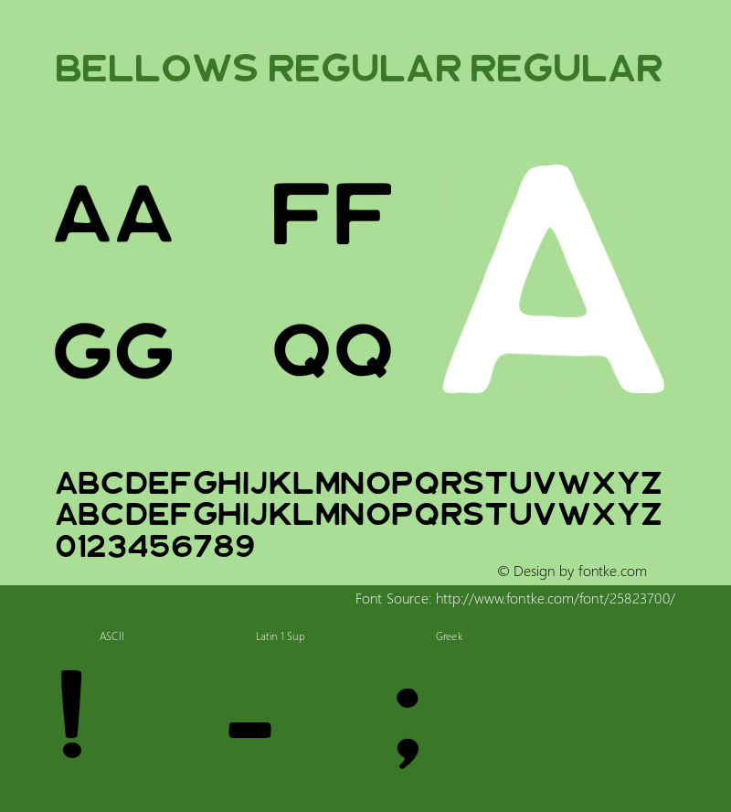BELLOWS REGULAR Version 1.00;April 4, 2018;FontCreator 11.5.0.2422 32-bit Font Sample