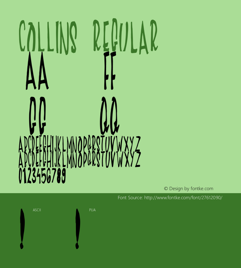 COLLINS  Font Sample