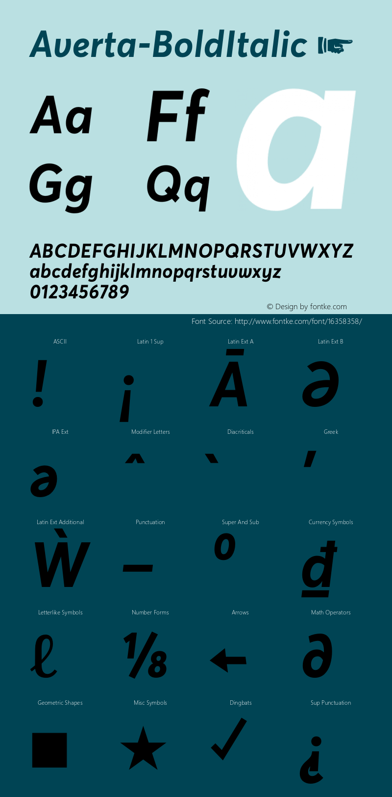 Averta-BoldItalic ☞ Version 1.002;PS 001.002;hotconv 1.0.70;makeotf.lib2.5.58329;com.myfonts.easy.intelligent-foundry.averta .bold-italic.wfkit2.version.4qmF Font Sample