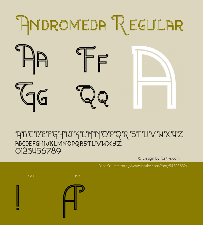 Andromeda Version 001.000 Font Sample