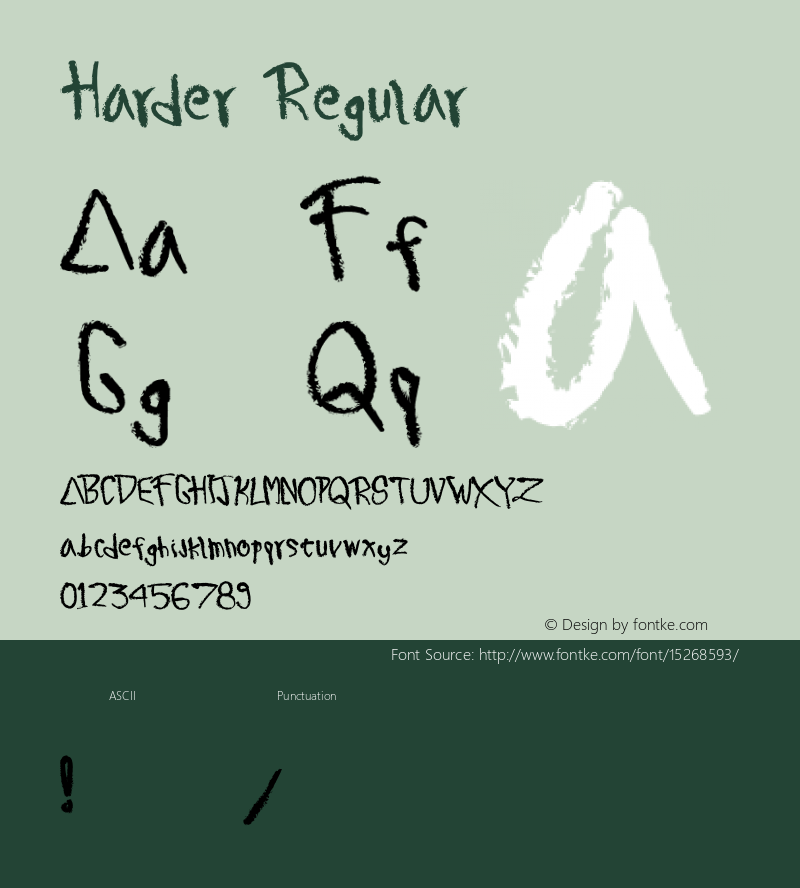 Harder Regular Version 1.000;PS 001.001;hotconv 1.0.56 Font Sample