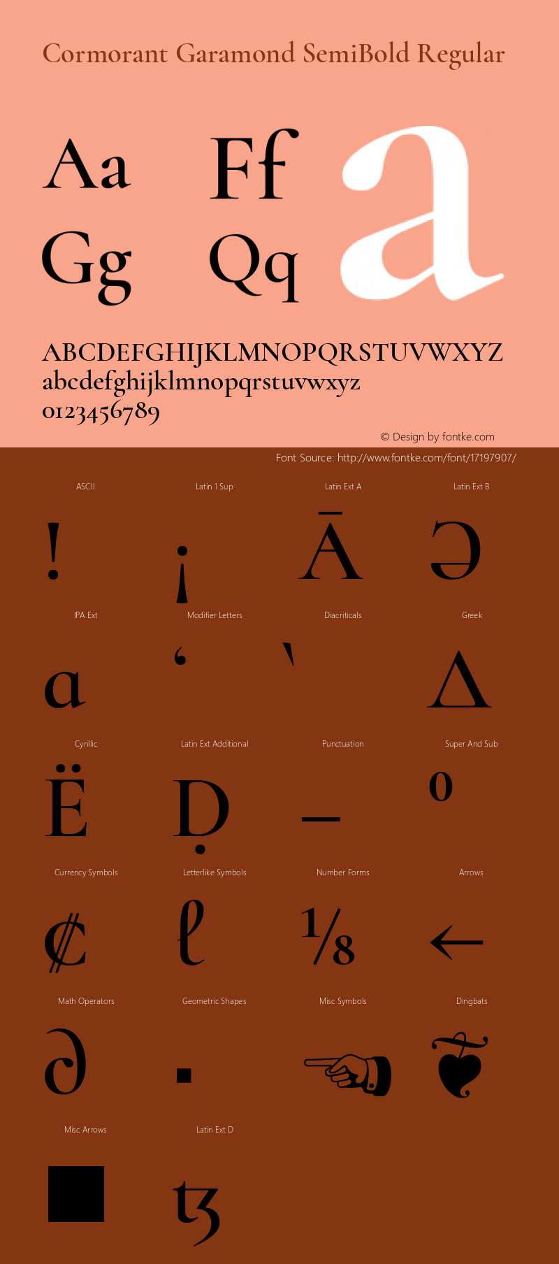 Cormorant Garamond SemiBold Regular Version 3.000 Font Sample