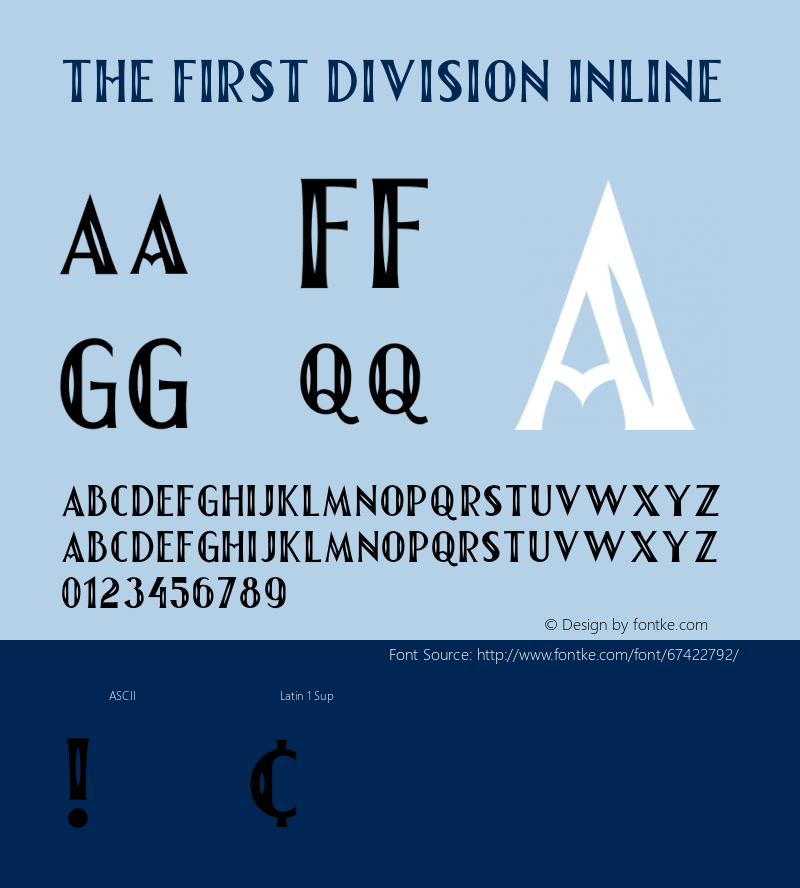 The First Division Inline Version 1.000;PS 001.000;hotconv 1.0.70;makeotf.lib2.5.58329 DEVELOPMENT Font Sample