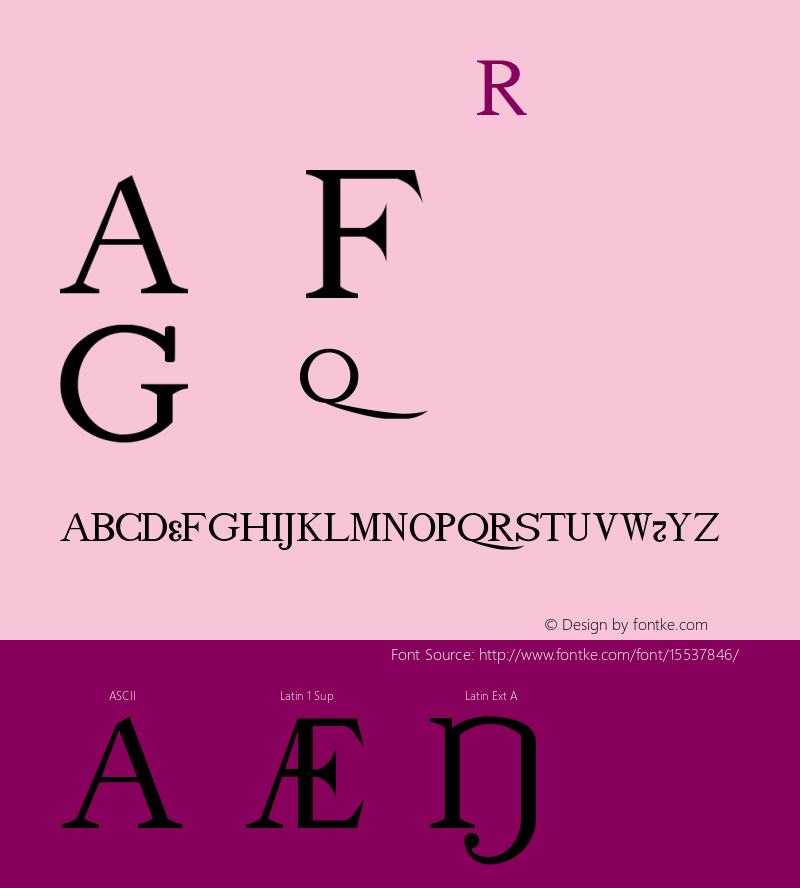 drmdoztcbx14 Regular Version 001.001 Font Sample