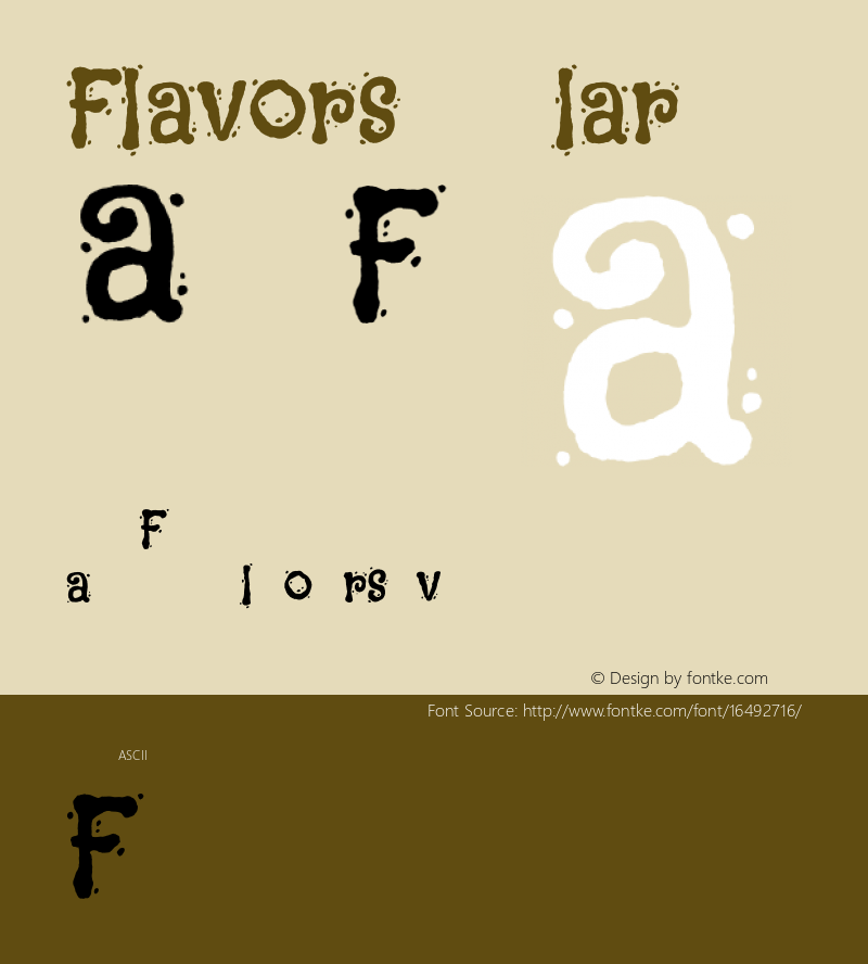 Flavors Regular Version 1.000 Font Sample