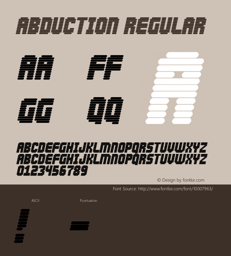 Abduction Regular http://hjem.get2net.dk/jfischer/ Font Sample