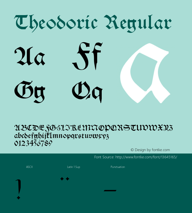 Theodoric Regular 1.000 Font Sample