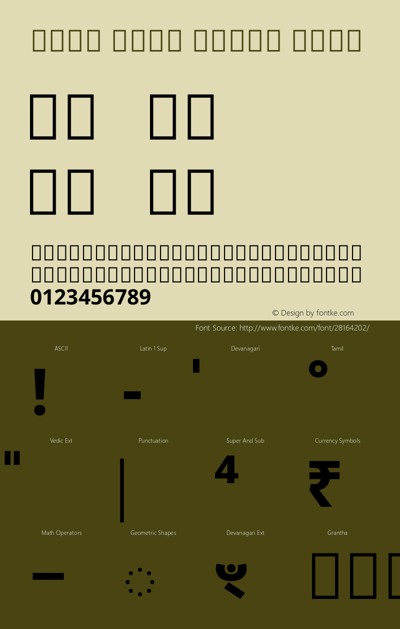 Noto Sans Tamil Bold Version 2.000 Font Sample