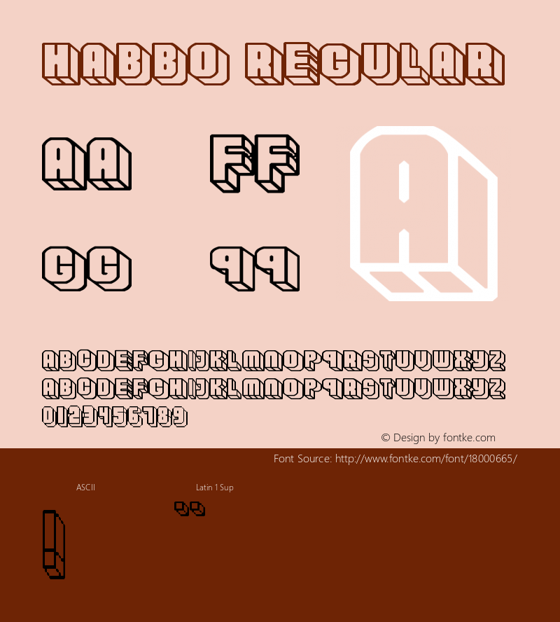 Habbo Regular Version 1.0 Font Sample