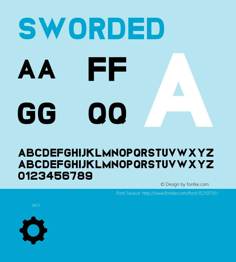 Sworded ☞ Version 1.000;com.myfonts.easy.fabulousrice.sworded.regular.wfkit2.version.4oAV Font Sample
