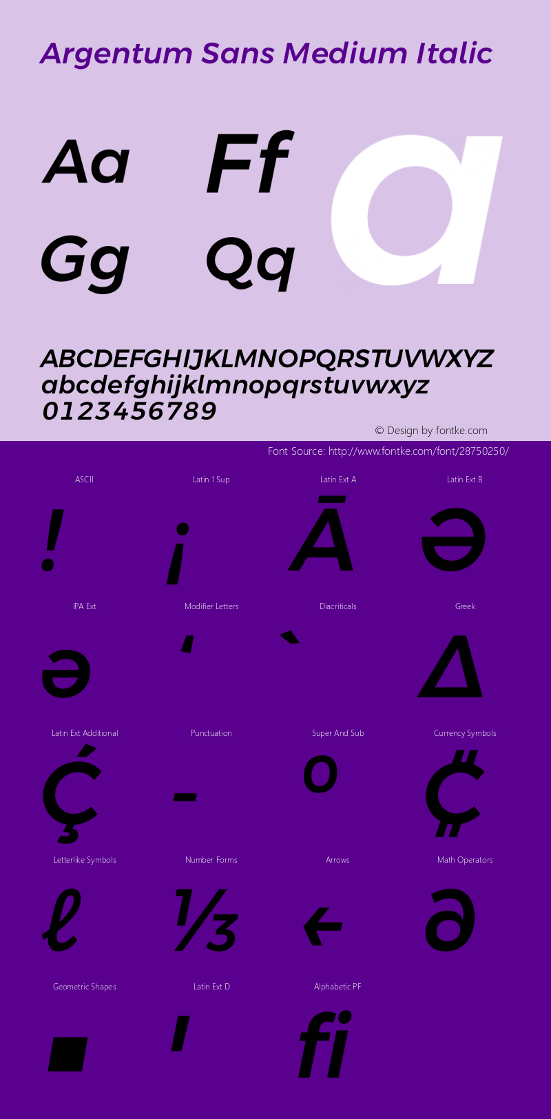 Argentum Sans Medium Italic Version 5.001;March 13, 2019;FontCreator 11.5.0.2425 64-bit Font Sample
