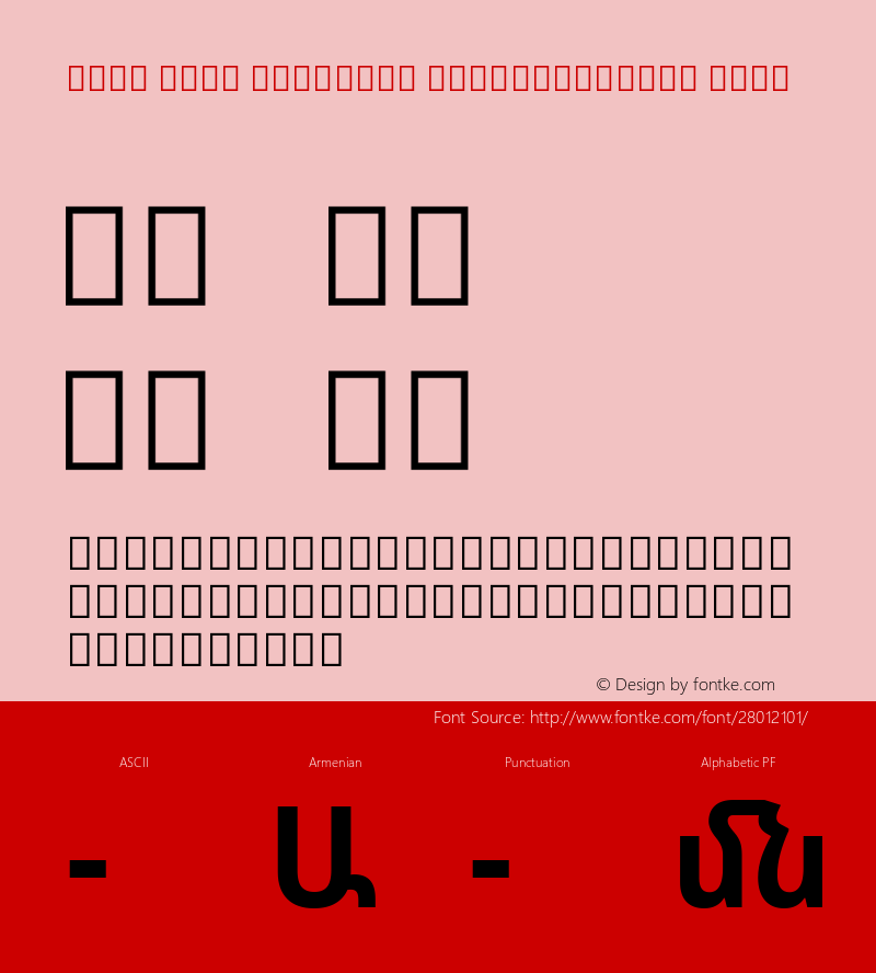 Noto Sans Armenian SemiCondensed Bold Version 2.040; ttfautohint (v1.8.2) Font Sample