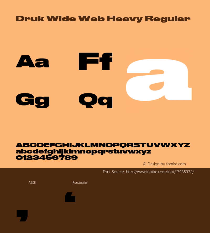 Druk Wide Web Heavy Regular Version 1.1 2014 Font Sample