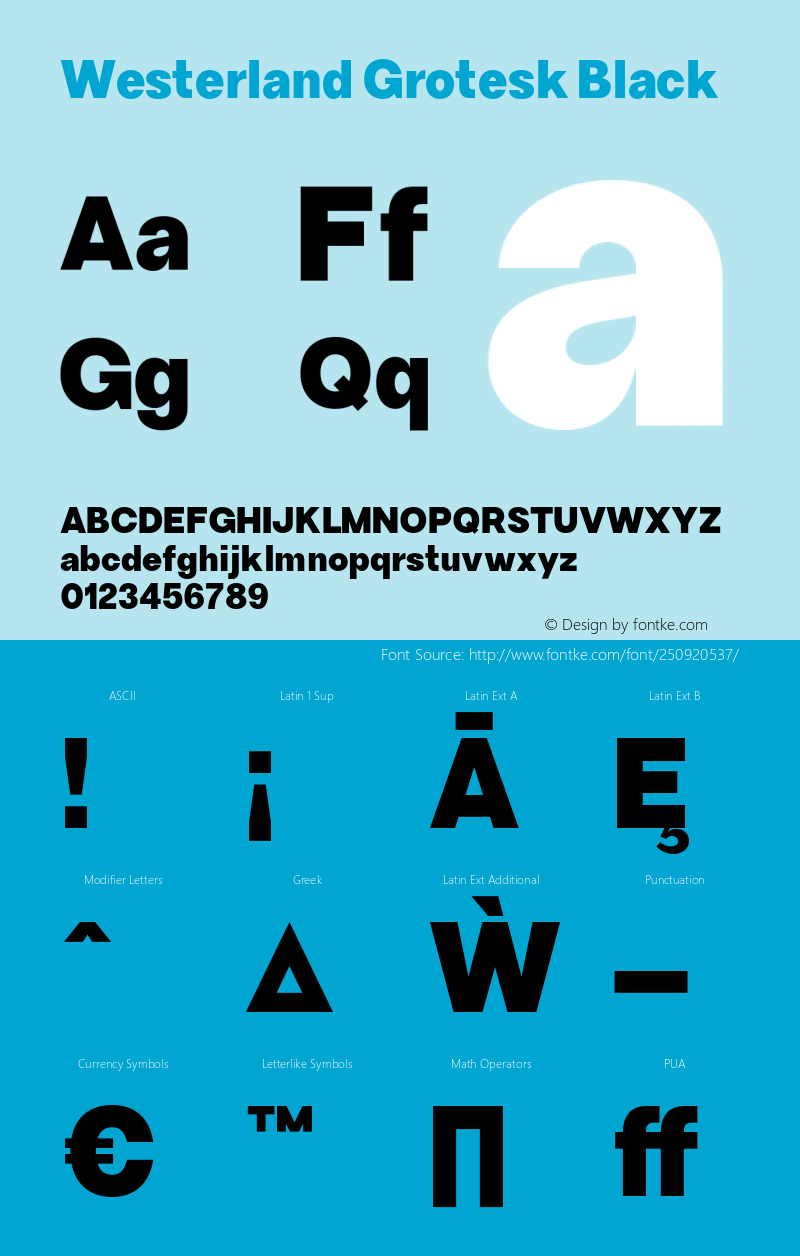 WesterlandGrotesk-Black Version 1.000;Glyphs 3.1.2 (3151)图片样张