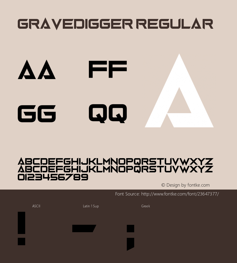 Gravedigger Version 1.00;August 16, 2017;FontCreator 11.0.0.2388 64-bit Font Sample
