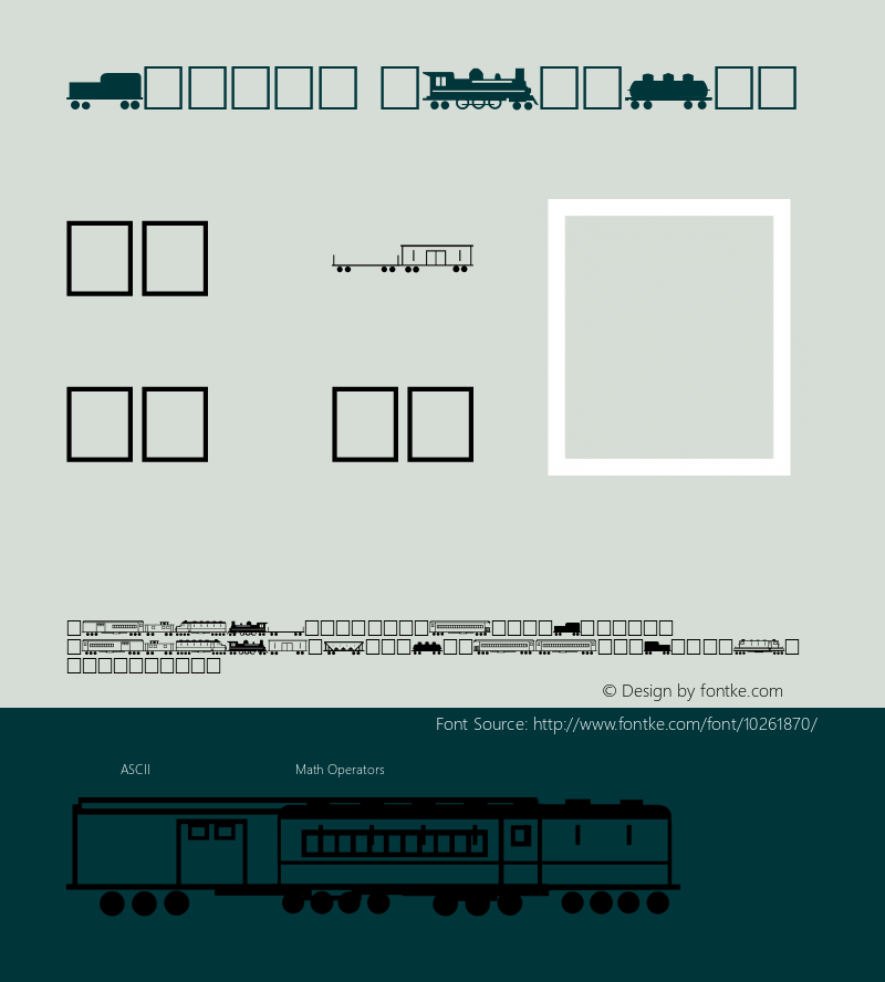 Trains Regular 1.0 Tue Apr 27 15:45:02 1993 Font Sample