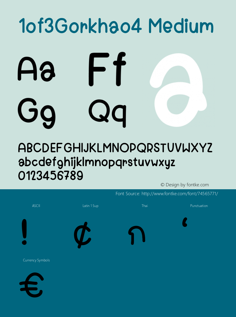 1of3Gorkhao4 Version 001.000 Font Sample