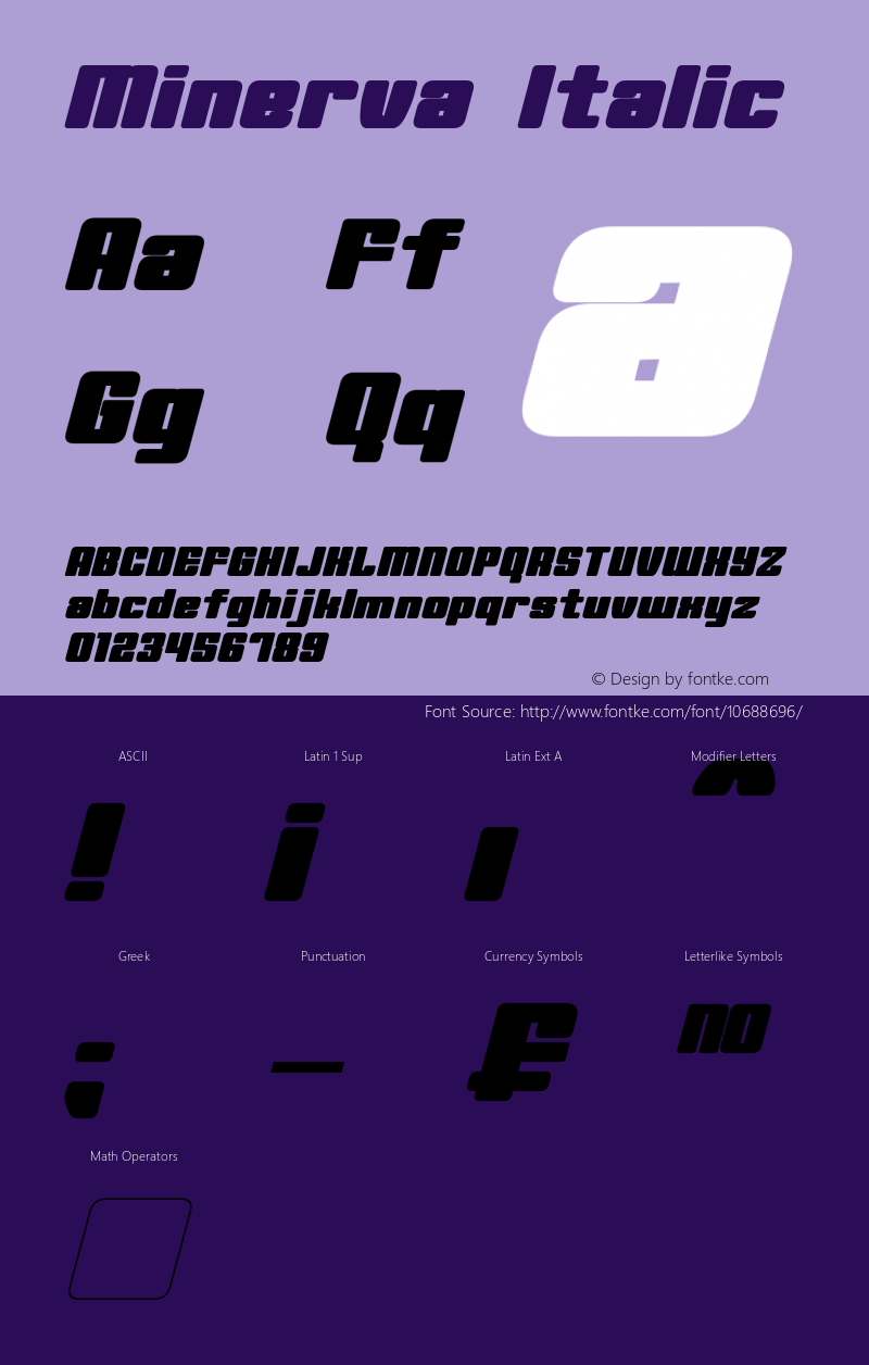 Minerva Italic Version 1.60 April 9, 2015 Font Sample