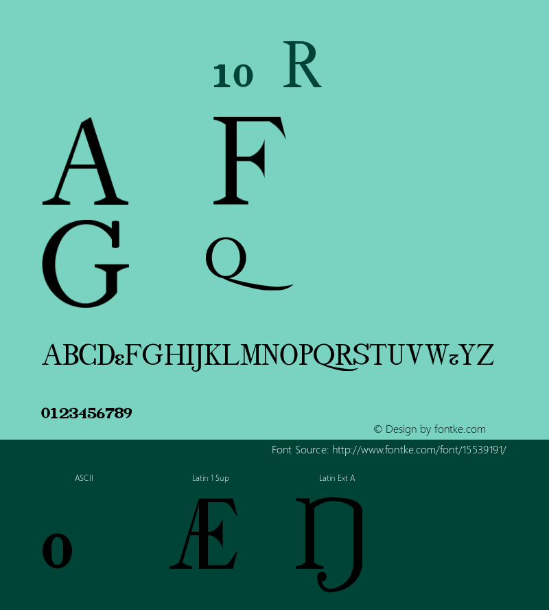 drminf10 Regular Version 001.001 Font Sample