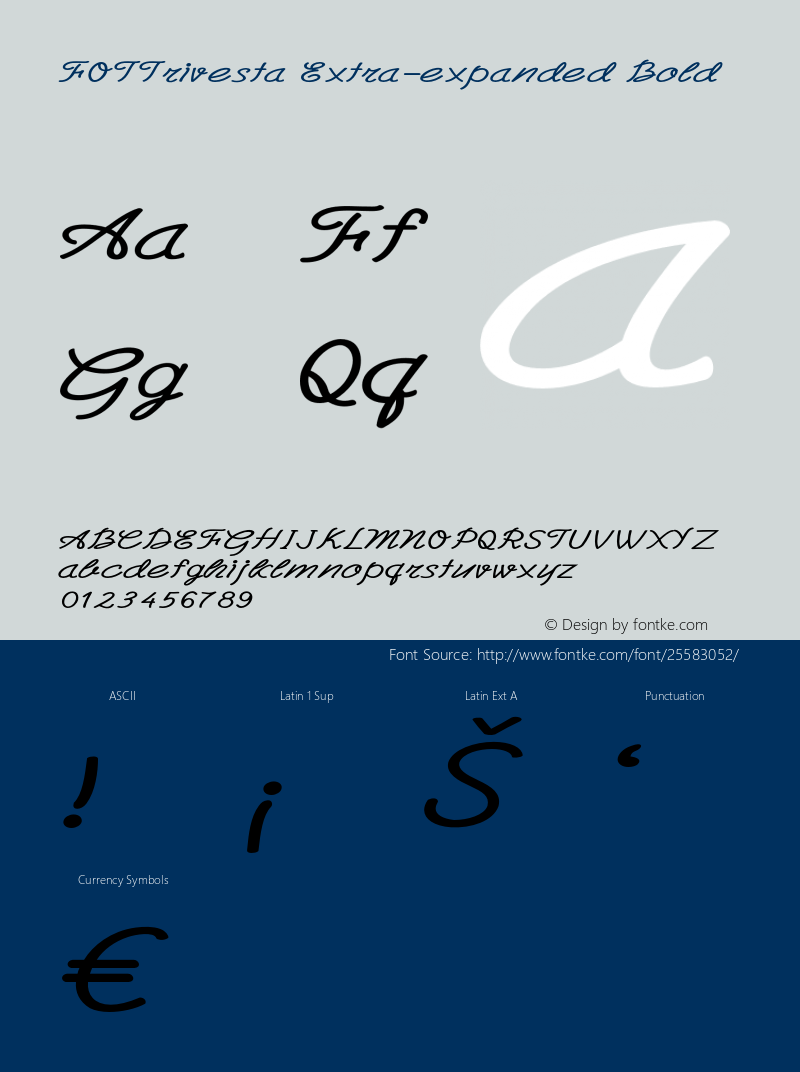 FOTTrivesta-ExtraexpandedBold Version 1.000 Font Sample