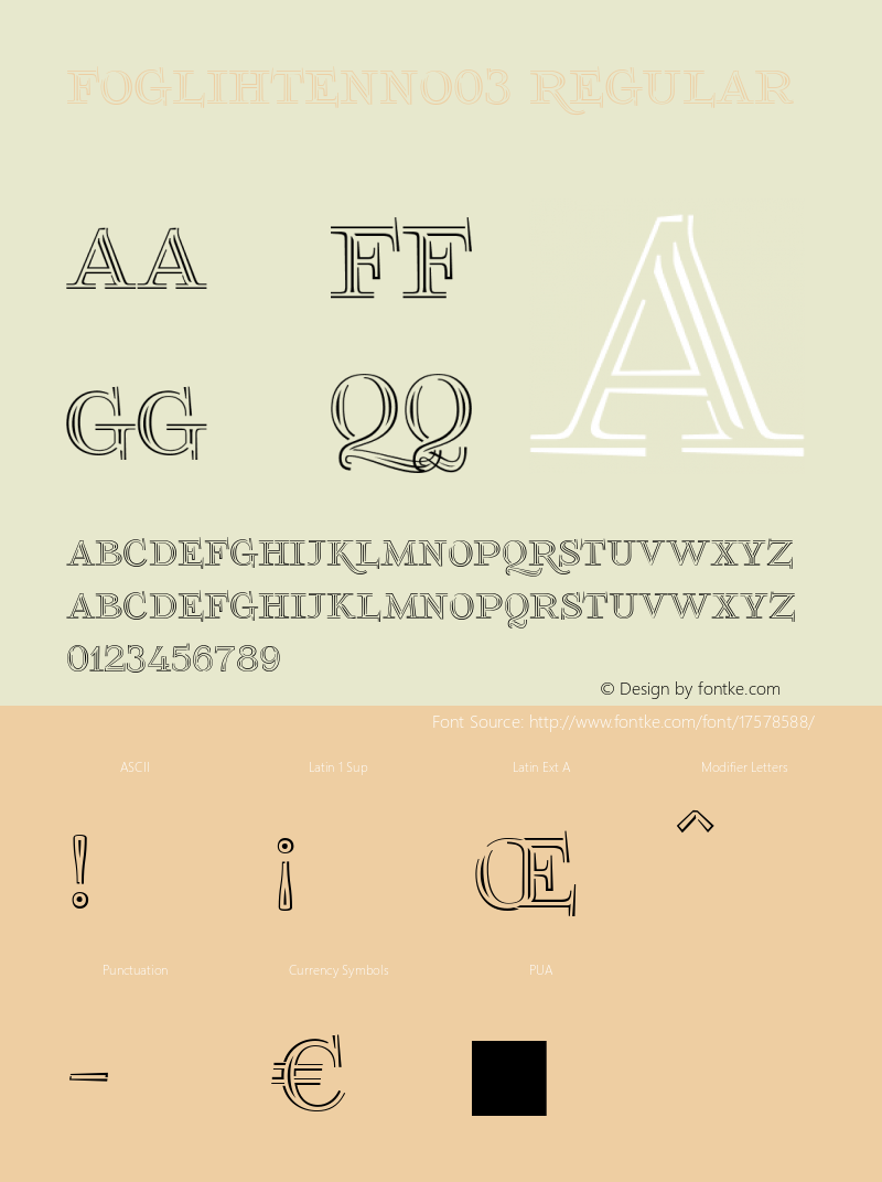 FoglihtenNo03 Regular Version 0.59 Font Sample