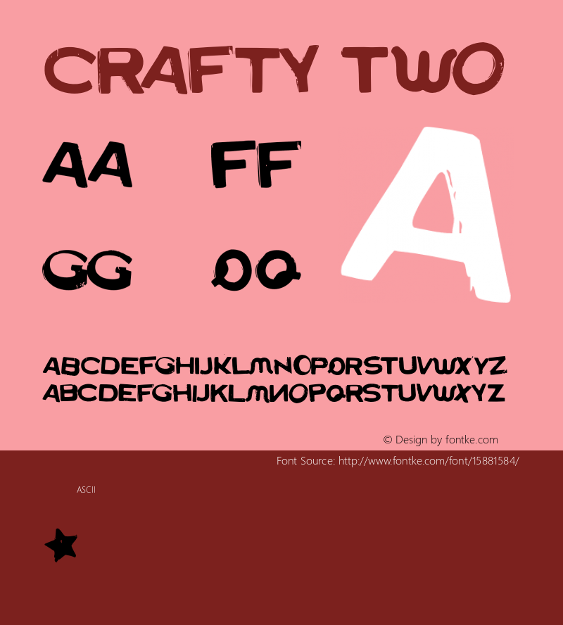 Crafty Two Version 001.00 Font Sample