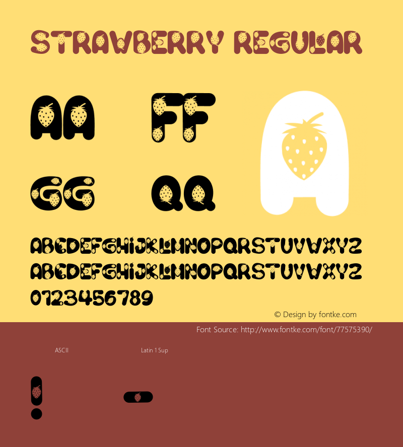 Strawberry Version 1.00;June 26, 2020;FontCreator 11.5.0.2427 32-bit Font Sample