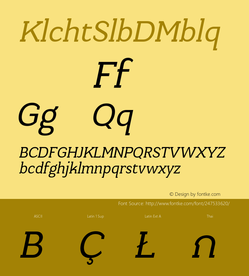 Kulachat Slab DEMO Ob Oblique Version 1.1图片样张