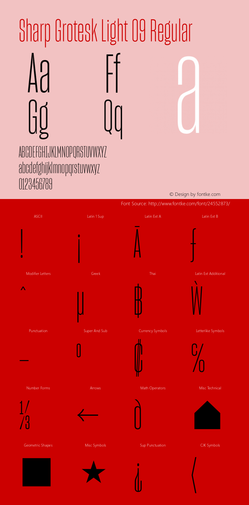 Sharp Grotesk Light 09 Regular Version 1.001;PS 0.000;hotconv 16.6.51;makeotf.lib2.5.65220 Font Sample