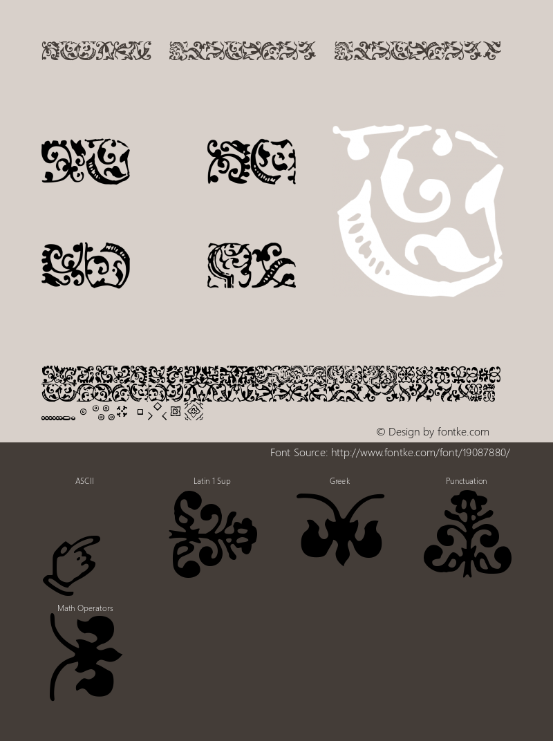 Fabiol Ornament Ornaments Version 0.1 Font Sample