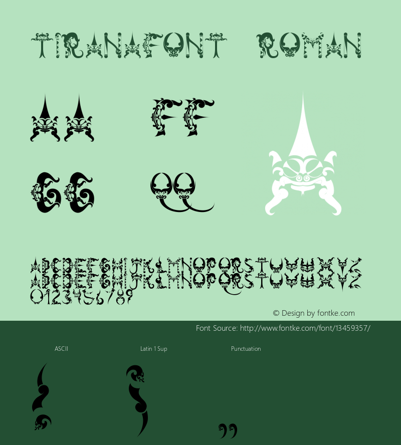 tiranafont Roman Version 001.001  Font Sample