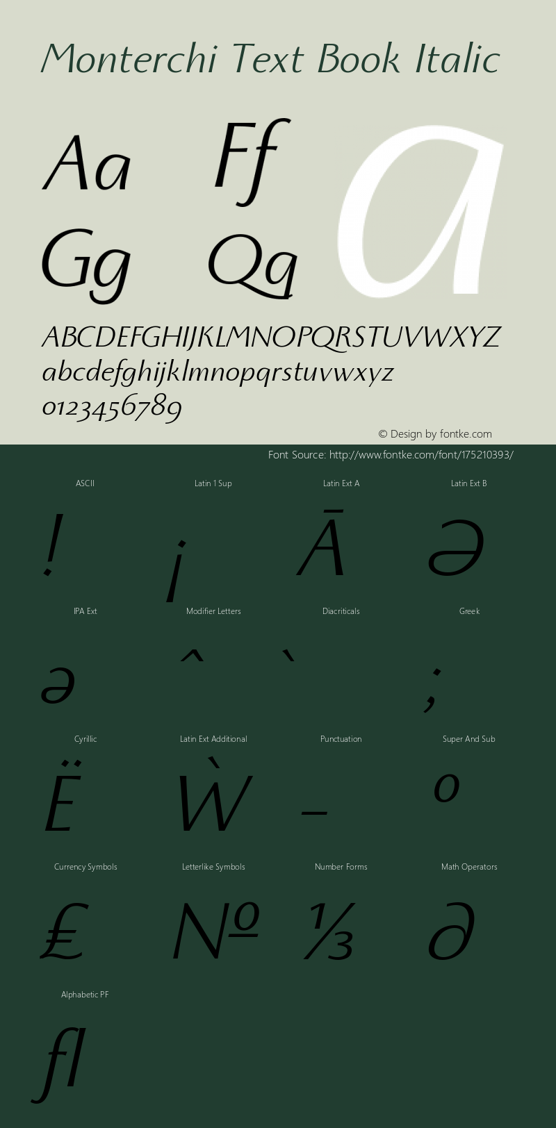 Monterchi Text Book Italic Version 1.008图片样张