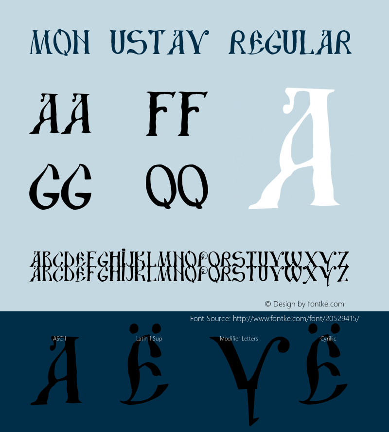 Mon Ustav Version 1.00 Font Sample