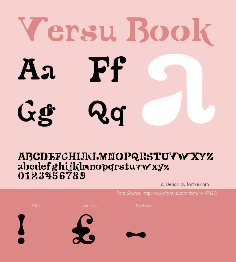 Versu Book Version Macromedia Fontograp Font Sample