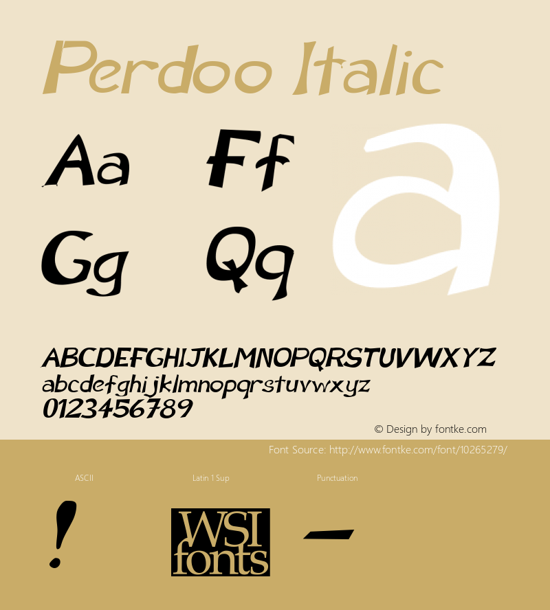 Perdoo Italic Macromedia Fontographer 4.1 7/1/96 Font Sample