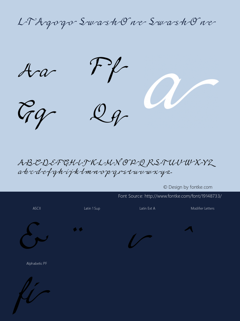 LinotypeAgogo-SwashOne Version 001.000 Font Sample