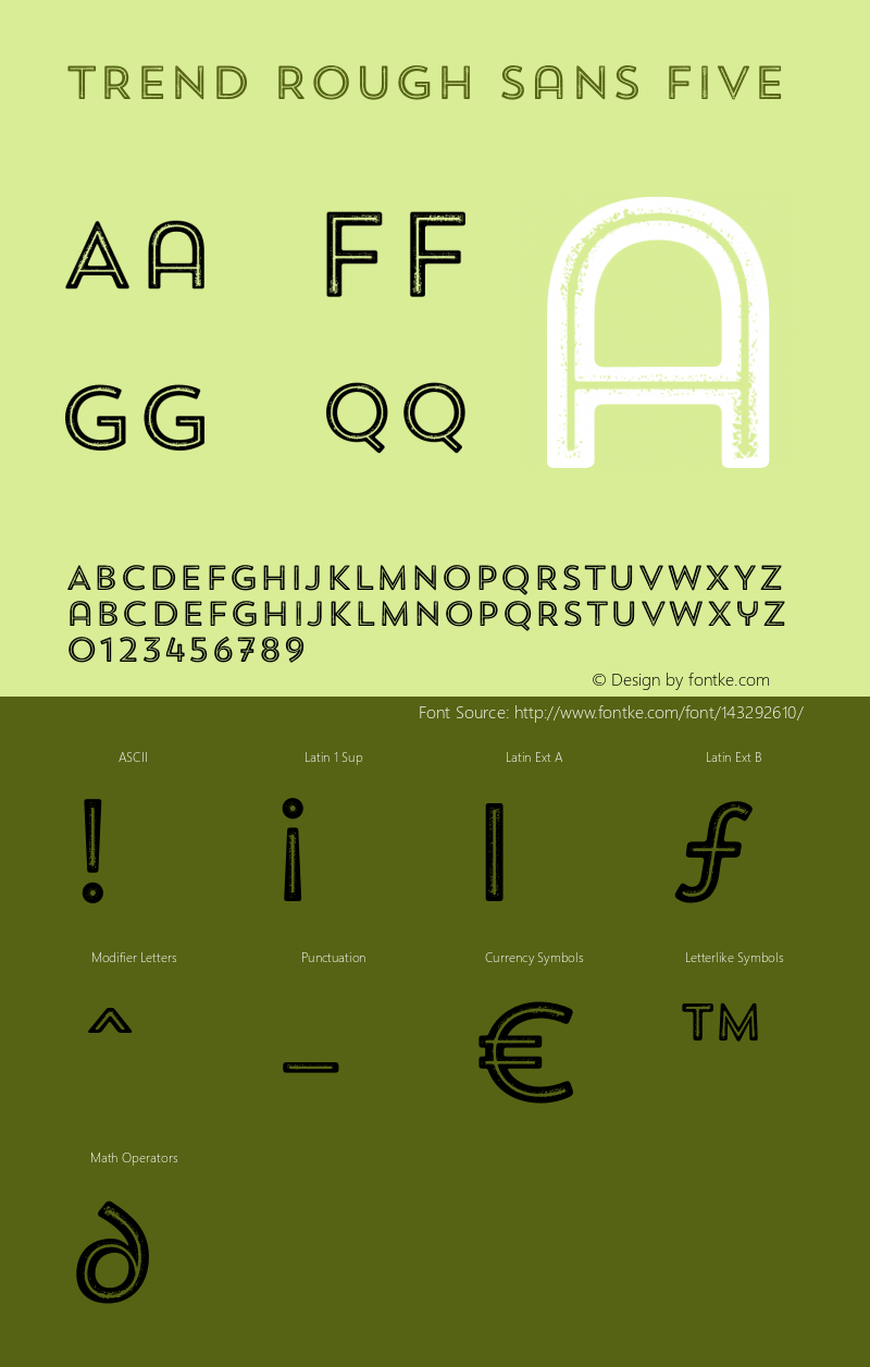 TrendRoughSansFive 1.000 Font Sample