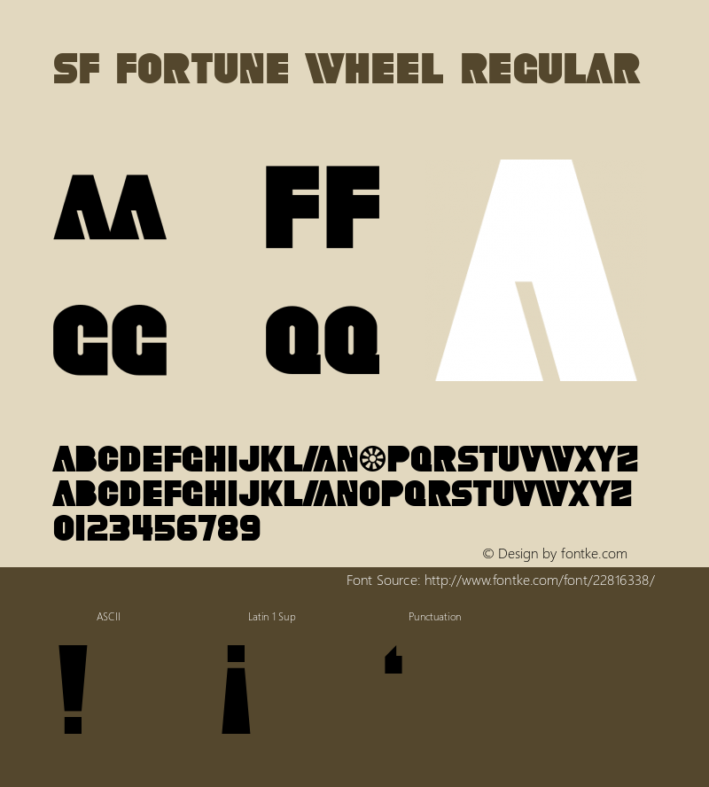 SF Fortune Wheel 1.0 Font Sample