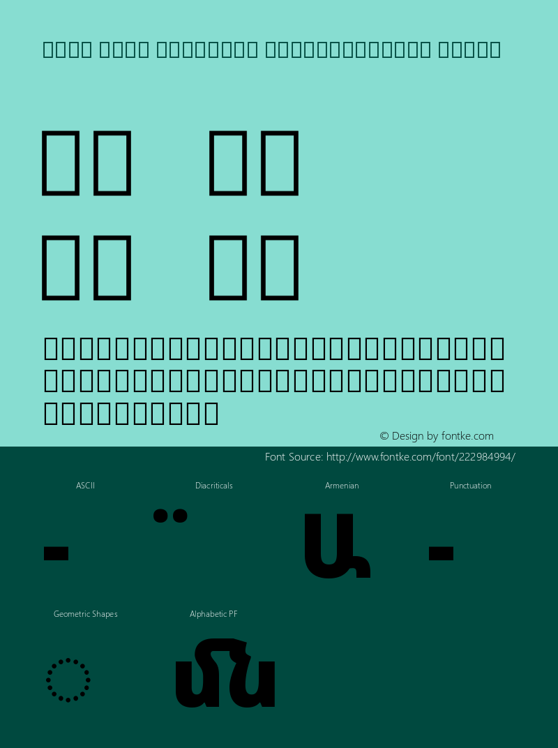 Noto Sans Armenian SemiCondensed Black Version 2.005图片样张