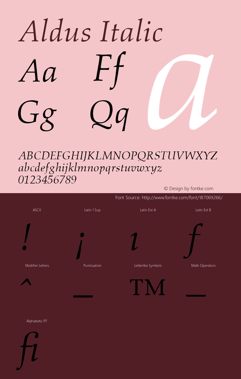 Aldus Italic 001.000图片样张