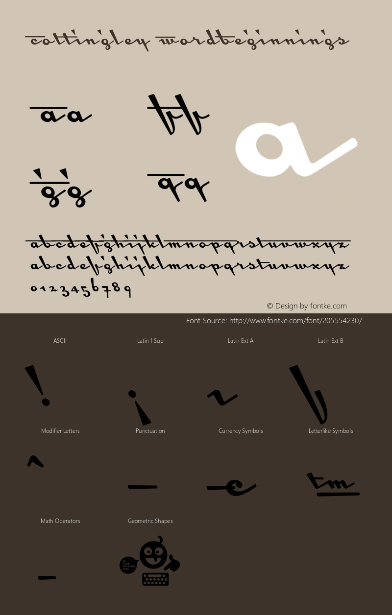 Cottingley-WordBeginnings 001.000图片样张