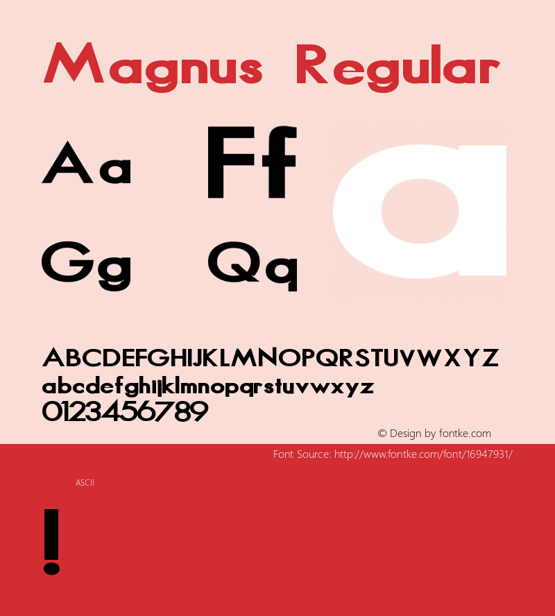 Magnus Regular 001.000 Font Sample