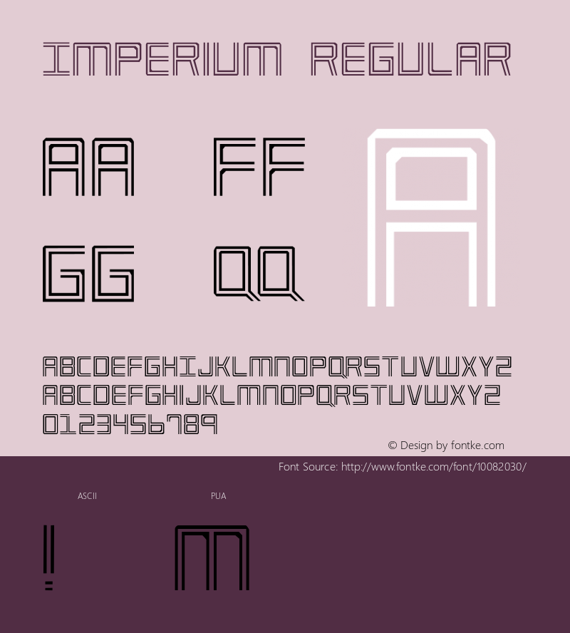 Imperium Regular 1 Font Sample