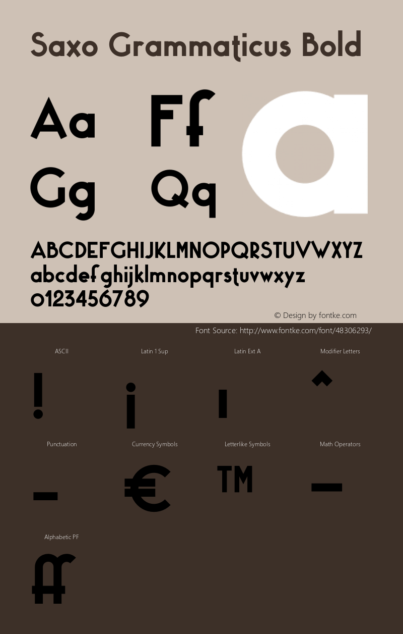 Saxo Grammaticus Bold Version 1.002;Fontself Maker 3.4.0 Font Sample