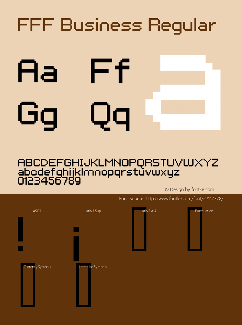 FFF Business 1.1 Font Sample