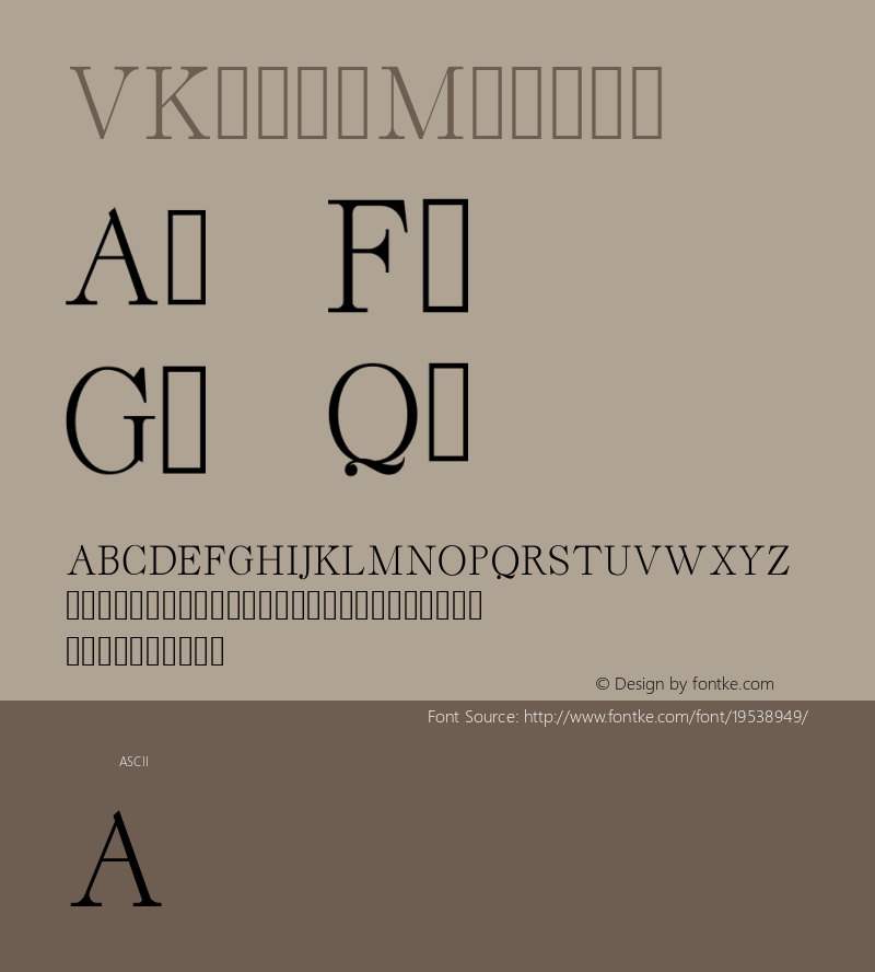 VKern Version 001.000 Font Sample